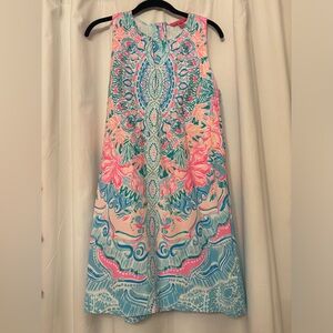 EUC Lilly Pulitzer Kelby Stretch Shift Multi Hot Tamale